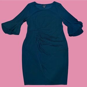 Elegant Dark Green Long Sleeve Dress